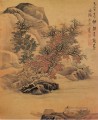 李唐の古い中国の水墨画の後の風景
